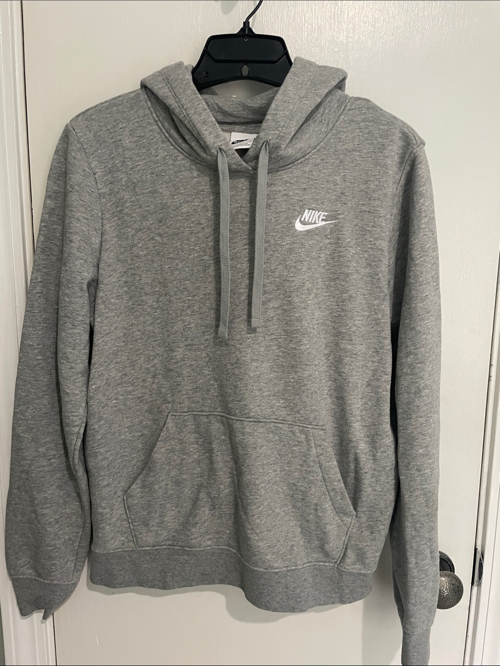 Nike Grey Pullover Hoodie with White Logo